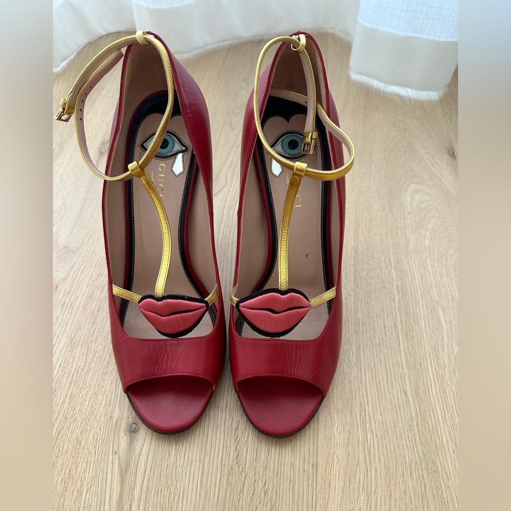 Gucci Red Molina Heels